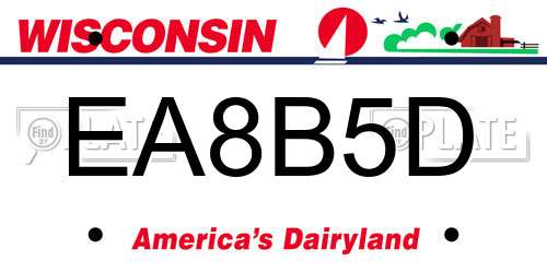 EA8B5D Wisconsin License Plate