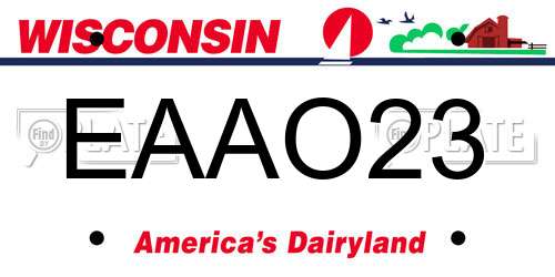 EAAO23 Wisconsin License Plate