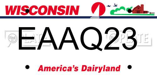 EAAQ23 Wisconsin License Plate
