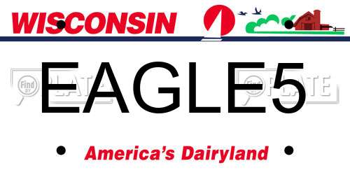 EAGLE5 Wisconsin License Plate