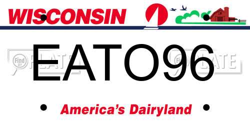 EATO96 Wisconsin License Plate