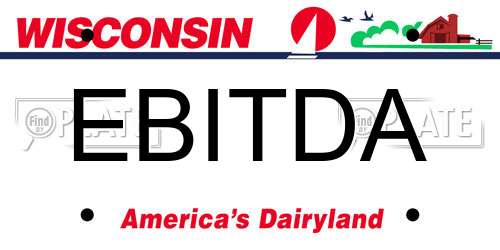 EBITDA Wisconsin License Plate