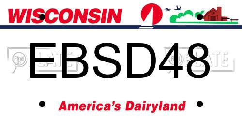 EBSD48 Wisconsin License Plate