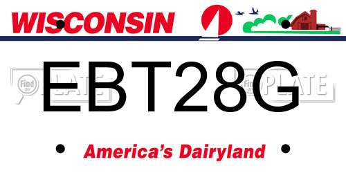 EBT28G Wisconsin License Plate