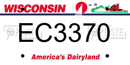 EC3370 Wisconsin License Plate