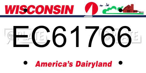 EC61766 Wisconsin License Plate