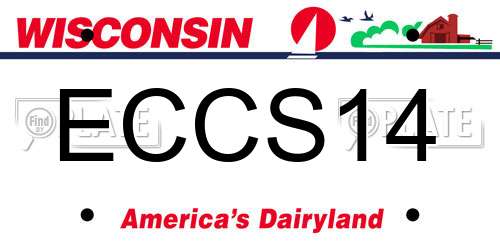 ECCS14 Wisconsin License Plate