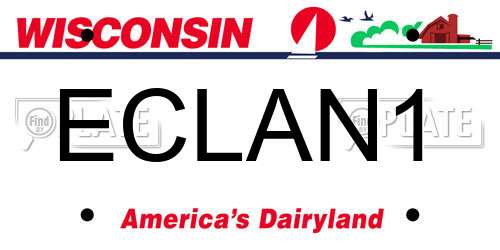 ECLAN1 Wisconsin License Plate