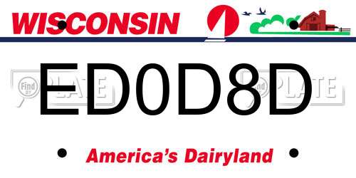 ED0D8D Wisconsin License Plate