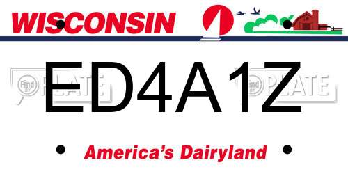 ED4A1Z Wisconsin License Plate