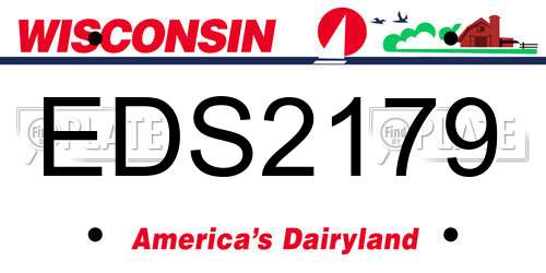 EDS2179 Wisconsin License Plate