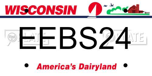 EEBS24 Wisconsin License Plate