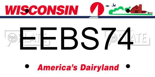EEBS74 Wisconsin License Plate