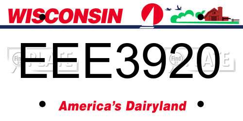 EEE3920 Wisconsin License Plate