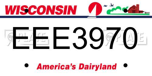 EEE3970 Wisconsin License Plate