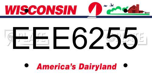 EEE6255 Wisconsin License Plate