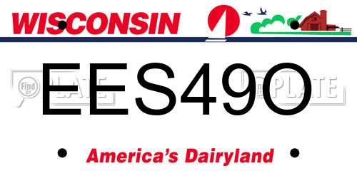 EES49O Wisconsin License Plate