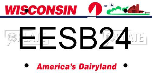 EESB24 Wisconsin License Plate