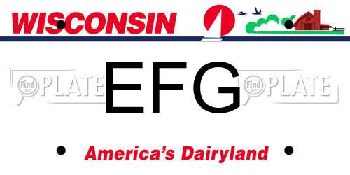 EFG Wisconsin License Plate