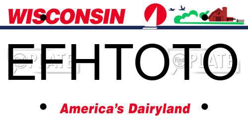 EFHTOTO Wisconsin License Plate