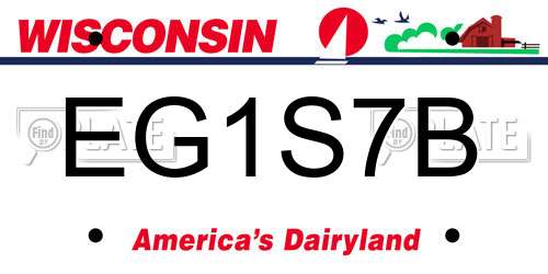 EG1S7B Wisconsin License Plate