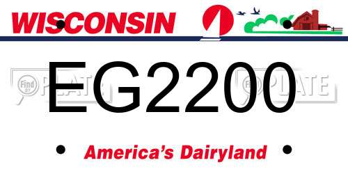 EG2200 Wisconsin License Plate