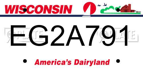 EG2A791 Wisconsin License Plate