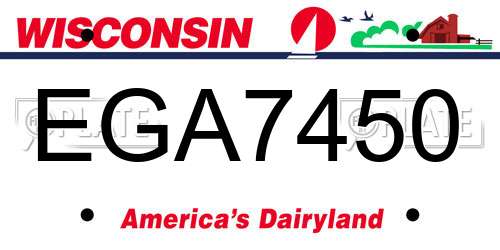 EGA7450 Wisconsin License Plate