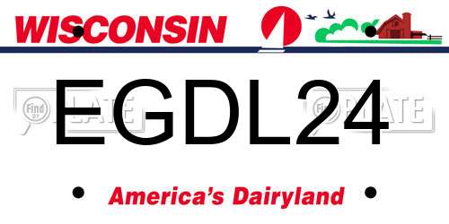 EGDL24 Wisconsin License Plate