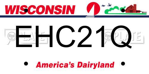 EHC21Q Wisconsin License Plate