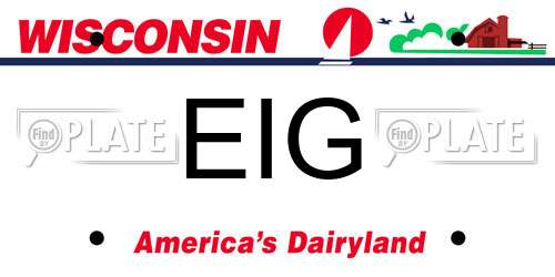 EIG Wisconsin License Plate