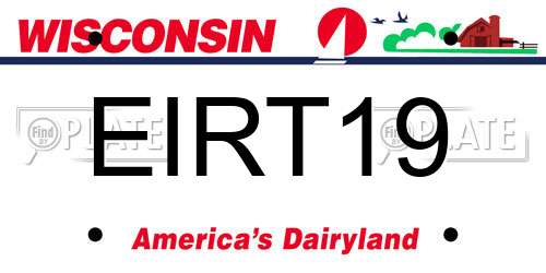 EIRT19 Wisconsin License Plate
