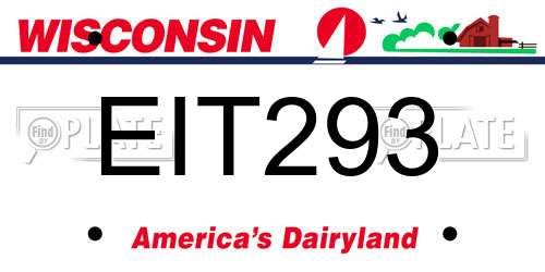 EIT293 Wisconsin License Plate