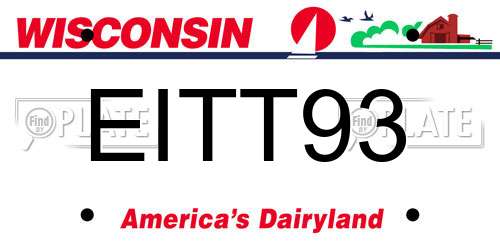 EITT93 Wisconsin License Plate