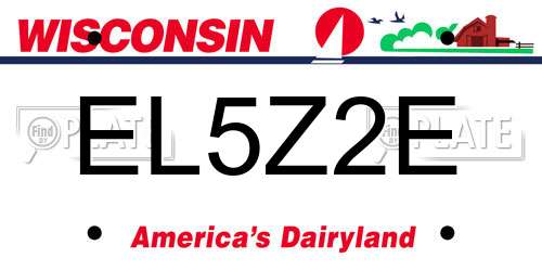EL5Z2E Wisconsin License Plate