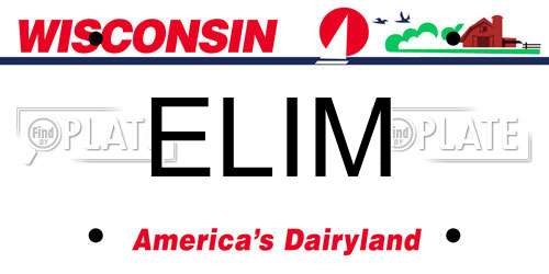 ELIM Wisconsin License Plate