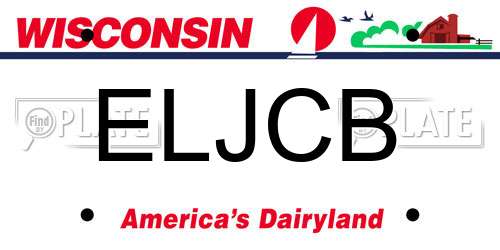 ELJCB Wisconsin License Plate