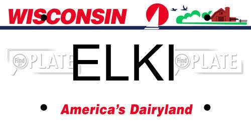 ELKI Wisconsin License Plate