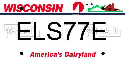 ELS77E Wisconsin License Plate