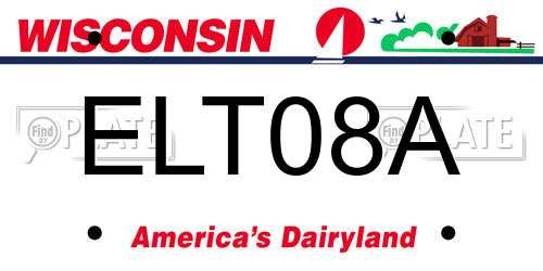 ELT08A Wisconsin License Plate