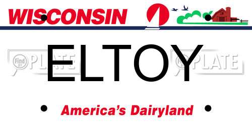 ELTOY Wisconsin License Plate