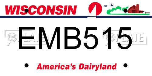 EMB515 Wisconsin License Plate