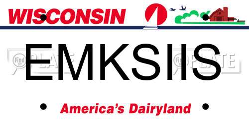 EMKSIIS Wisconsin License Plate