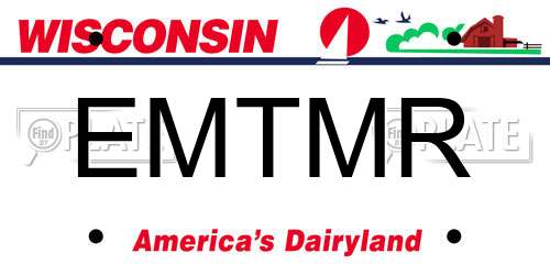 EMTMR Wisconsin License Plate