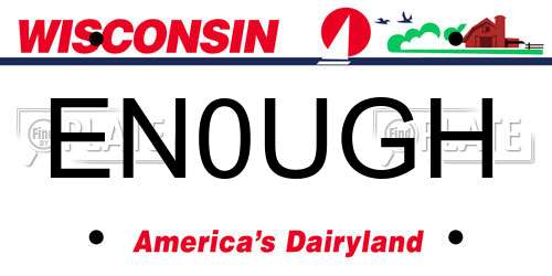 EN0UGH Wisconsin License Plate