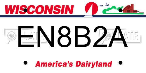 EN8B2A Wisconsin License Plate