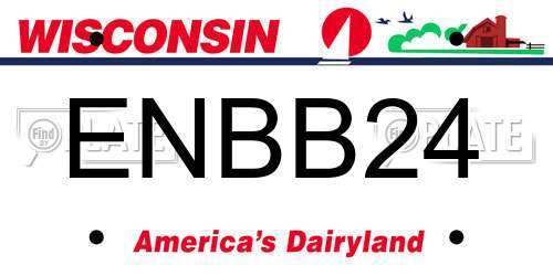 ENBB24 Wisconsin License Plate