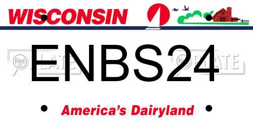 ENBS24 Wisconsin License Plate