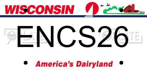 ENCS26 Wisconsin License Plate