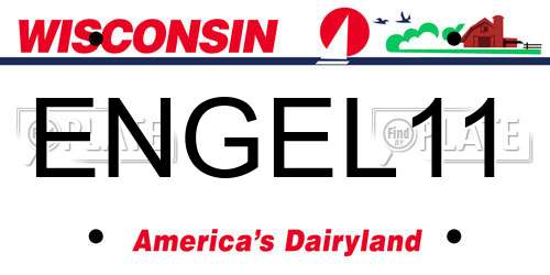 ENGEL11 Wisconsin License Plate